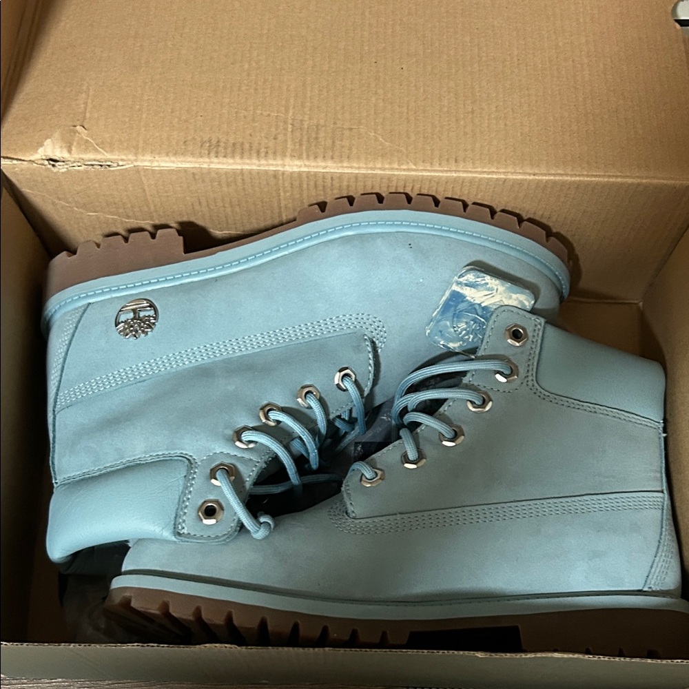 Timberland Women's Light Blue Lace Up Boots
